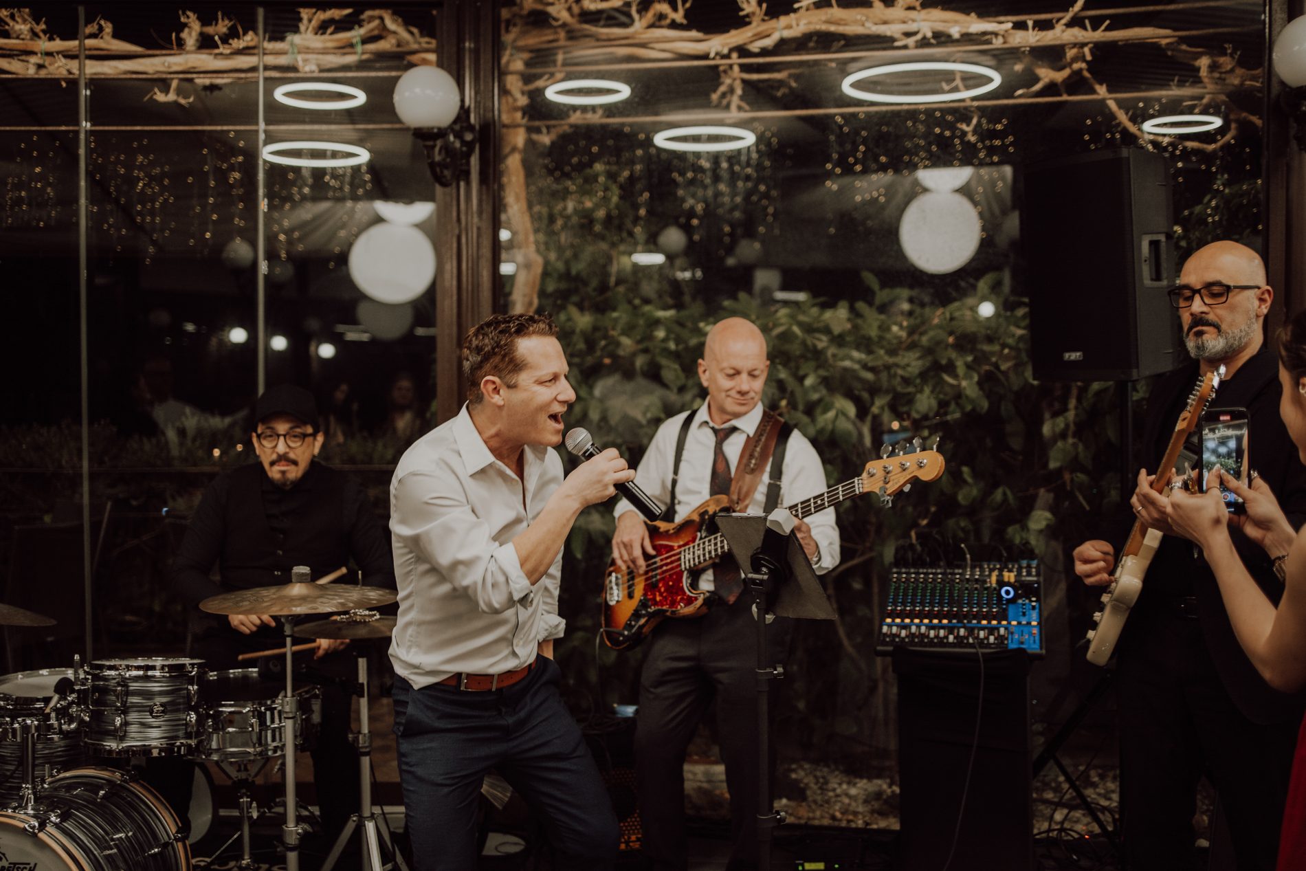 The live band — the one the groom would join