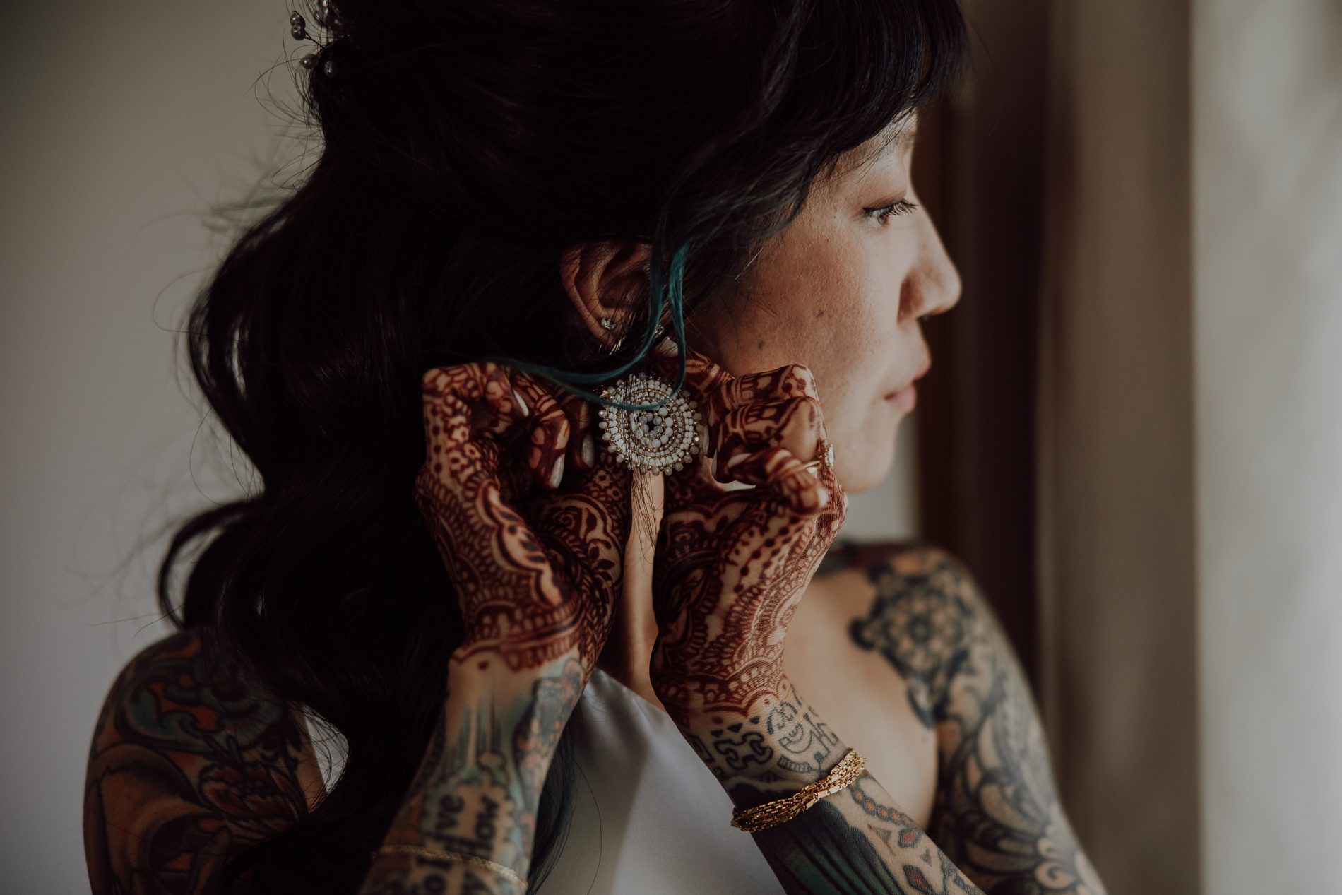 Mehndi henna and morning light