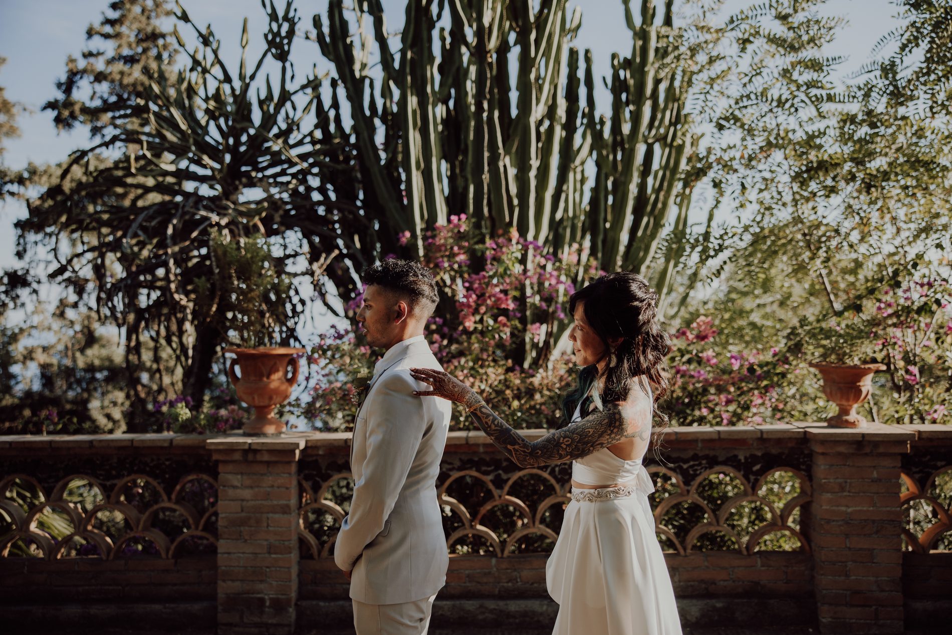 The first look in the Villa Comunale gardens