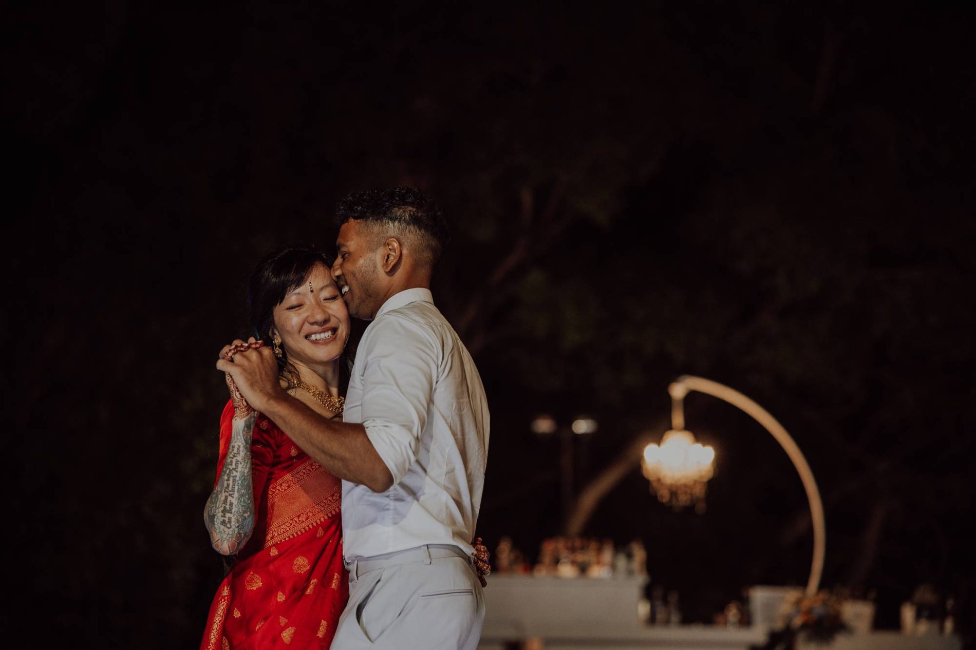 The first dance under the stars